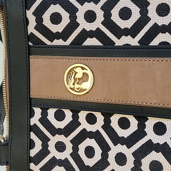 Spartina 449 tote bag nwot leather and linen material - Picture 7 of 7